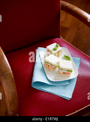 Mini sandwiches aux crevettes Banque D'Images