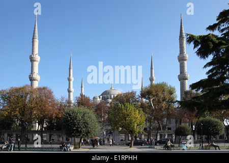 Mosquée Sultan Ahmed, également appelée la mosquée bleue, à Istanbul, Turquie Banque D'Images