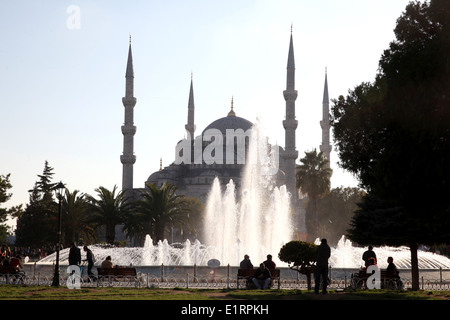 Mosquée Sultan Ahmed, également appelée la mosquée bleue, à Istanbul, Turquie Banque D'Images