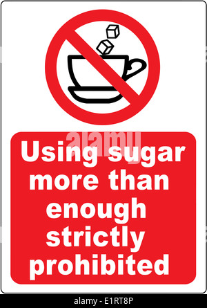 Avertissement santé Humour Banque D'Images