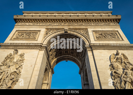 Arc de Triomphe à Paris, France Banque D'Images