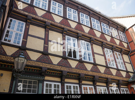 Bâtiment à ossature bois sur Kalandgasse, ancienne école latine, Celle, Basse-Saxe, Allemagne Banque D'Images