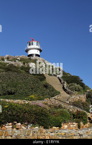 Escaliers menant au phare de Cape Point dans le Parc National de Table Mountain, Afrique du Sud. Banque D'Images