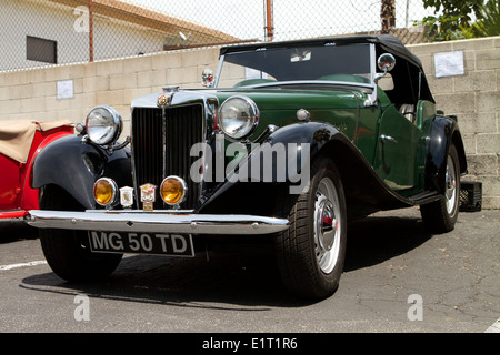 1950 MG TD Voiture de sport vintage britannique sur l'affichage à un British car show à Santa Ana en Californie Banque D'Images