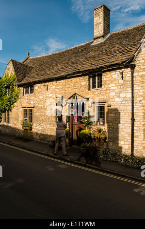 Pierre charmant salon de thé à Castle Combe Wiltshire Banque D'Images