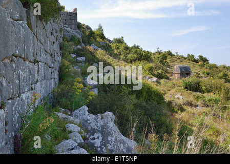 Les murs de la ville et de la nécropole, Xanthos, Turquie 140422 60937  Banque D'Images