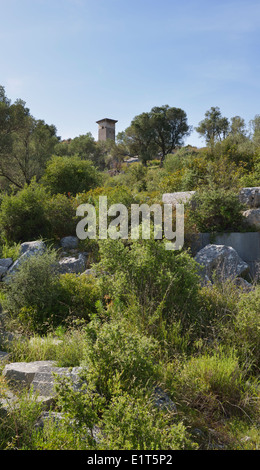 Pilier tombe, Nécropole, Xanthos, Turquie 140422 60941  Banque D'Images