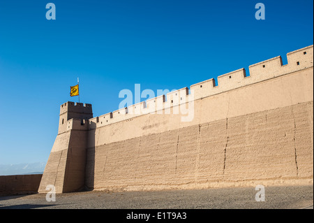 Mur de la ville de Jiayuguan, Gansu de Chine Banque D'Images