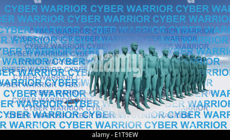 Cyber warriors fait en 3d software Banque D'Images