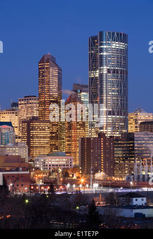 Nouvelle skyline doté du nouveau bâtiment Bow, Calgary, Alberta, Canada Banque D'Images