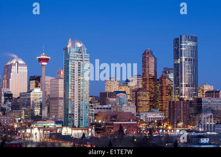 Nouvelle skyline doté du nouveau bâtiment Bow, Calgary, Alberta, Canada Banque D'Images