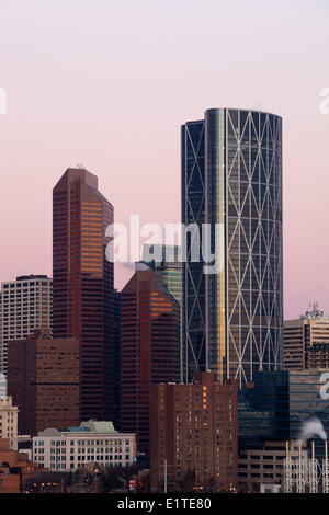 Nouvelle skyline doté du nouveau bâtiment Bow, Calgary, Alberta, Canada Banque D'Images