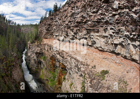 Photographie aérienne au cours de la région de Chilcotin de British Columbia Canada Banque D'Images