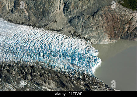 Photographie aérienne au-dessus de la région de Chilcotin de l'ouest de la Colombie-Britannique, Canada Banque D'Images