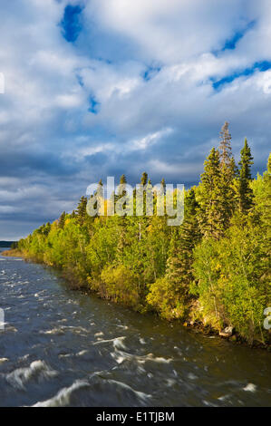 Otter Rapids le long de la rivière Churchill, dans le Nord de la Saskatchewan, Canada Banque D'Images