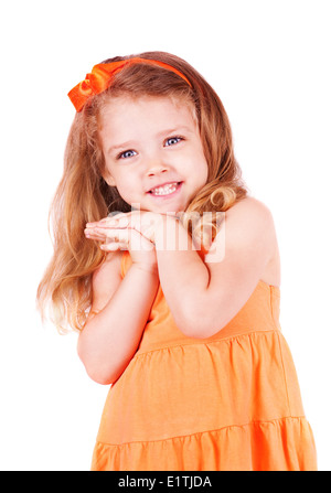 Cute little girl smiling Banque D'Images