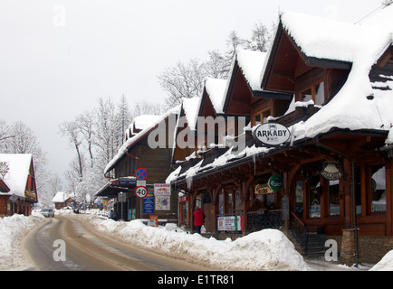 L'Europe, Pologne, province de Malopolska, Zakopane, ville Banque D'Images