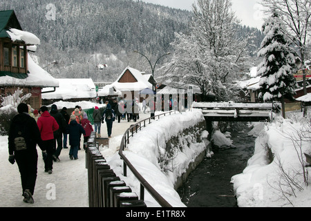 L'Europe, Pologne, province de Malopolska, Zakopane, ville Banque D'Images