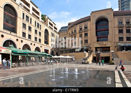 La place Nelson Mandela, Johannesburg, Afrique du Sud Banque D'Images