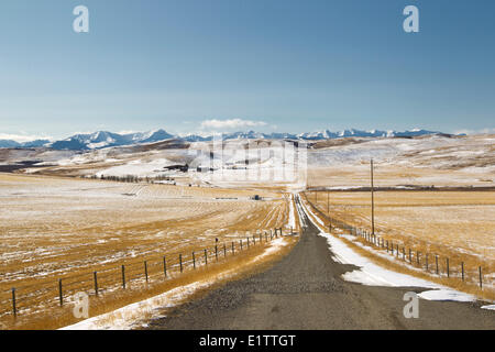 Ranch Road 66, Alberta Canada Banque D'Images