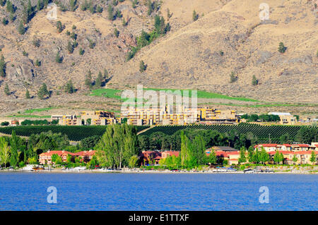 Le Nk'Mip Resort et Spirit Ridge Vineyard Resort & Spa près de Osoyoos Lake à Osoyoos, en Colombie-Britannique. Banque D'Images