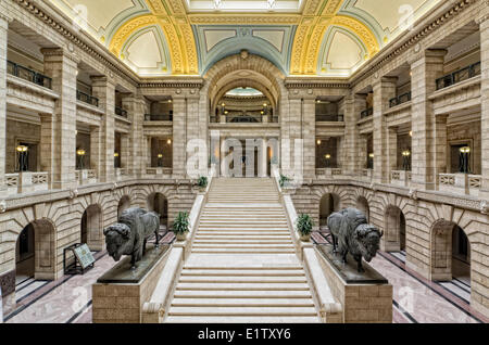 Intérieur de l'Édifice Législatif, Winnipeg, Manitoba, Canada. Banque D'Images