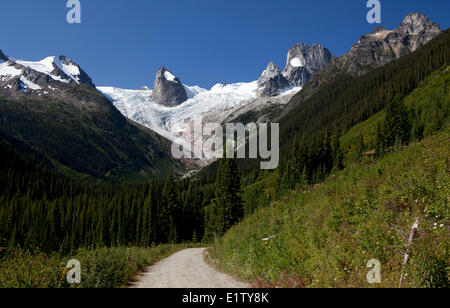 Hound's Tooth, Snowpatch Spire et Glacier, Bugaboo Bugaboo Provincial Park, British Columbia, Canada Banque D'Images
