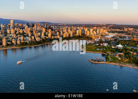 Aireal vue sur Vancouver, Colombie-Britannique, Canada Banque D'Images