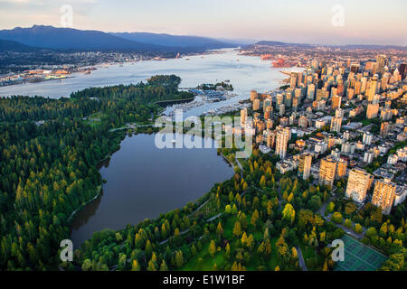 Vancouver, Stanley Park et Lost Lagoon. Banque D'Images