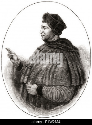 Thomas Wolsey, 1473-1530, également orthographié Woolsey. La figure politique anglaise et le cardinal de l'Église catholique romaine. Banque D'Images