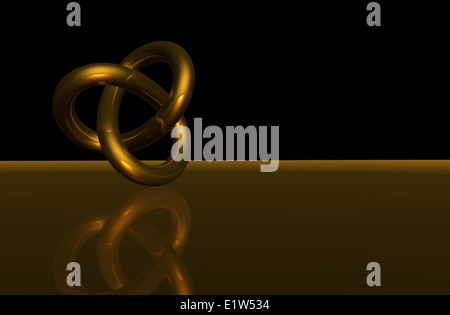 Golden torus fait en 3d software Banque D'Images