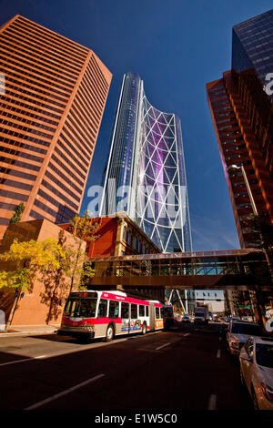 Bow Tower et Suncor Energy Centre, Calgary, AB, Canada. Banque D'Images