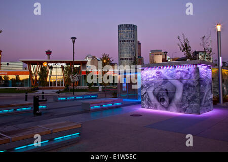 Village de l'est de Calgary, AB, Canada. Banque D'Images