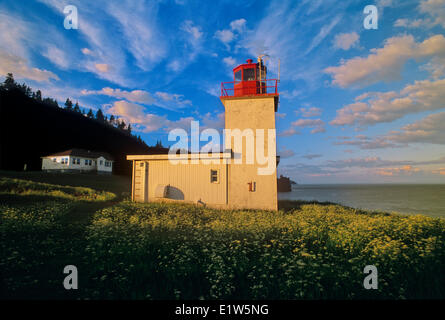 Cape d'Or le phare sur la baie de Fundy, Advocate Harbour, Nouvelle-Écosse, Canada Banque D'Images