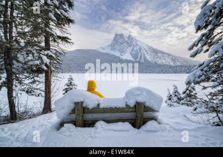 Le lac Emerald, Yoho Parc nationale, de Field, Colombie-Britannique, Canada Banque D'Images