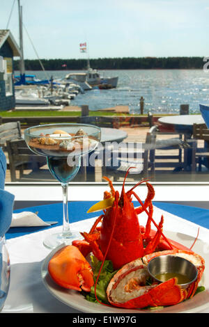 Plaque de homard, Bateau Shop Steak & Seafood Restaurant, Alberton, Ile du Prince-Édouard, Canada Banque D'Images