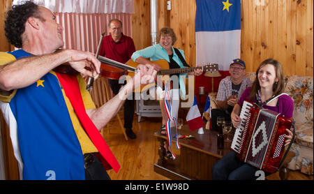 Acadian House Party, Abrams Village, Prince Edward Island, Canada Banque D'Images