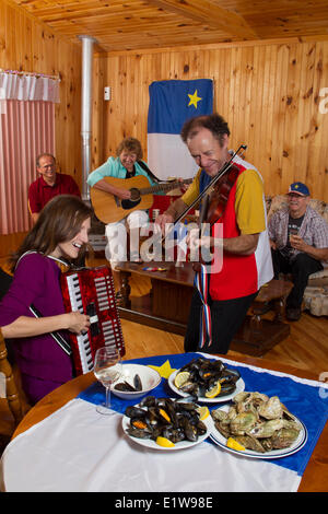 Acadian House Party, Abrams Village, Prince Edward Island, Canada Banque D'Images