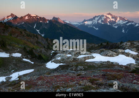 Le mont Shuksan Mont Sefrit montagne chèvre jaune de l'Est Ouest Butte Trail Mont Baker Wilderness Washington State United Banque D'Images