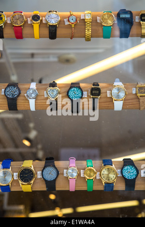 Watch Display dans une vitrine, Covent Garden London Banque D'Images