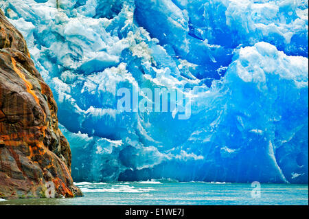 (Nord) Sawyer Glacier Tracy Arm - gués la terreur sauvage, la Forêt Nationale Tongass Juneau Alaska Inside Passage du Sud Banque D'Images