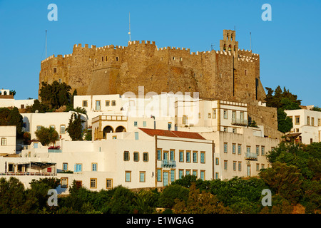 Grèce, Îles du Dodécanèse, l'île de Patmos, Agios Ioanis Theologos, monastère de St John, Unesco world heritage Banque D'Images