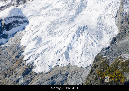 Au pied du glacier à Horseshoe Pass Jumbo, Purcells, Colombie-Britannique Banque D'Images