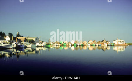 Bateaux de pêche amarré au port de Malpèque, Prince Edward Island, Canada Banque D'Images