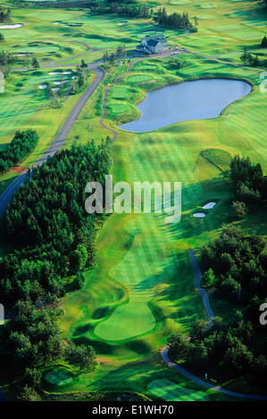 Vue aérienne de l'Links at Crowbush Cove, Lakeside, Prince Edward Island, Canada Banque D'Images