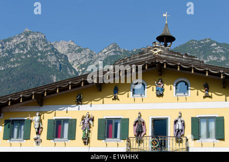 Garmisch-Partenkirchen, une station de montagne ville de Bavière, Allemagne du sud Banque D'Images