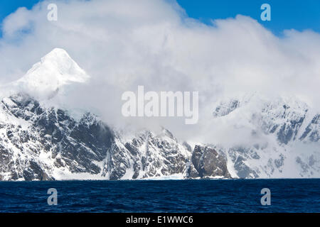 Elephant Island, Îles Shetland du Sud, péninsule antarctique. Emplacement du site d'expédition Shackelton. Banque D'Images