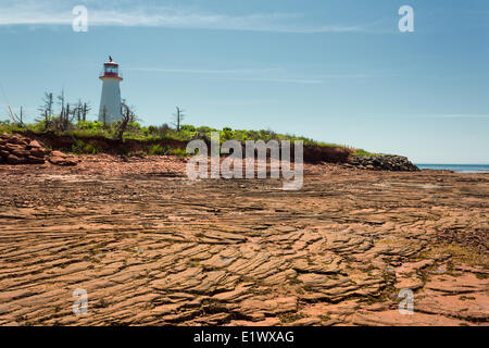 Phare, Point Prim, Prince Edward Island, Canada Banque D'Images