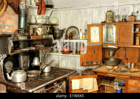 Moss Cottage, Sooke BC, Musée de la Région de Sooke, île de Vancouver, fin du xixe siècle au début du xxe siècle, période Baker's Cupboard Banque D'Images