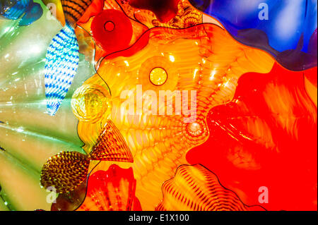 Le plafond. Jardin et Dale Chihuly Glass.Seattle,Washington USA Banque D'Images